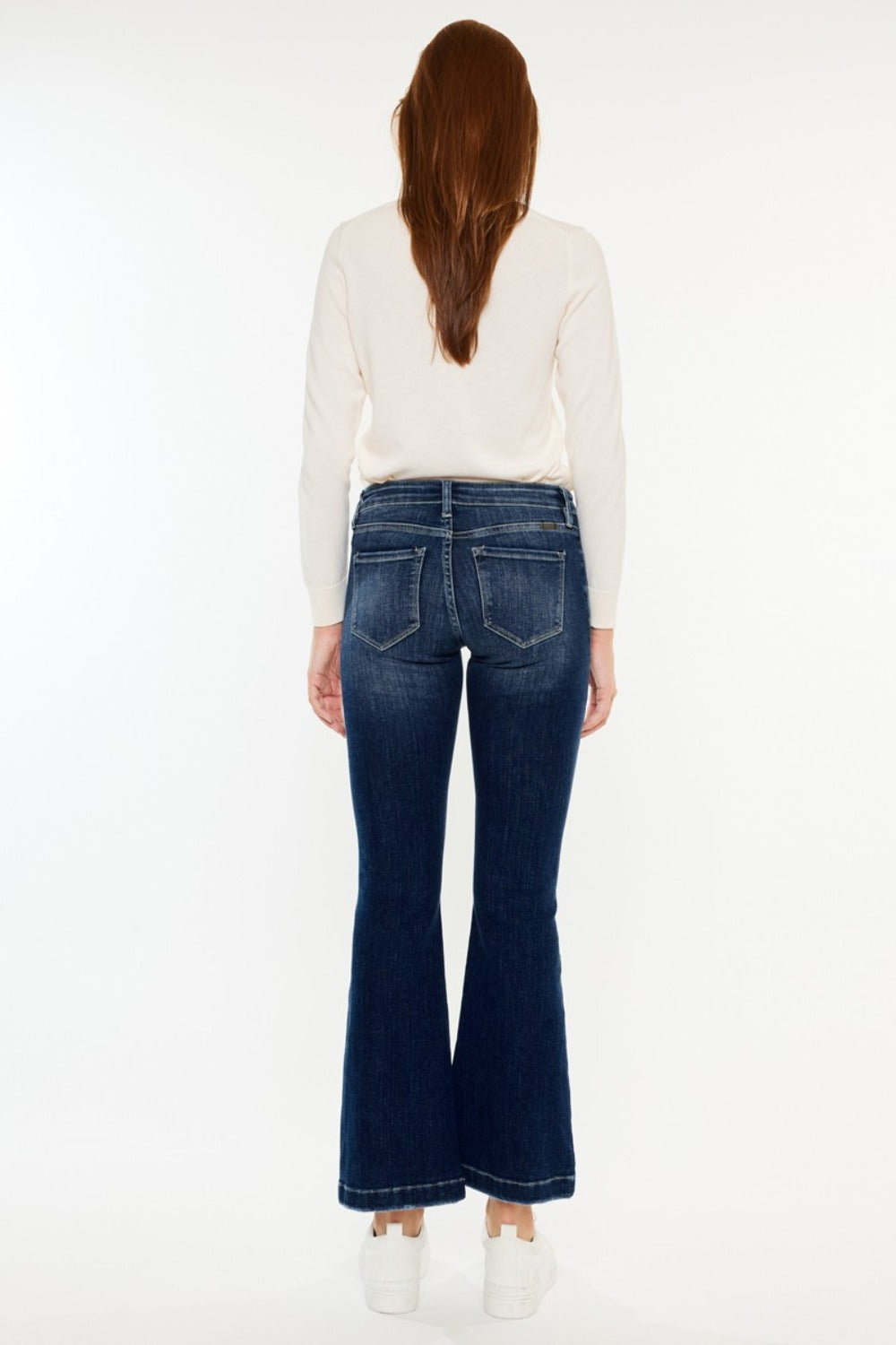 Kancan Mid Rise Button Fly Flare Jeans