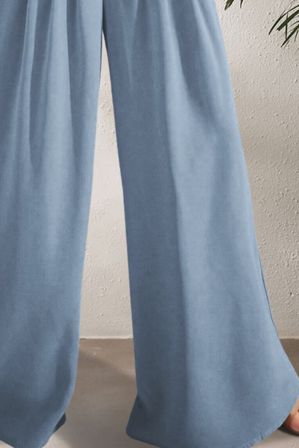 Pocketed High Waist Wide Leg Pants