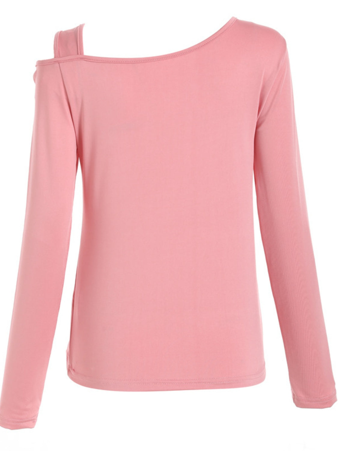 Cutout Asymmetrical Neck Long Sleeve T-Shirt