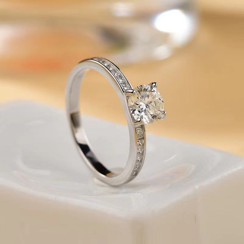 2 Carat Moissanite Zircon 925 Sterling Silver Ring