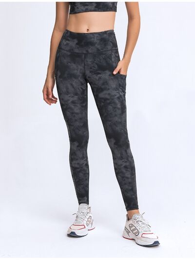 Double Take Wide Waistband Leggings with Pockets