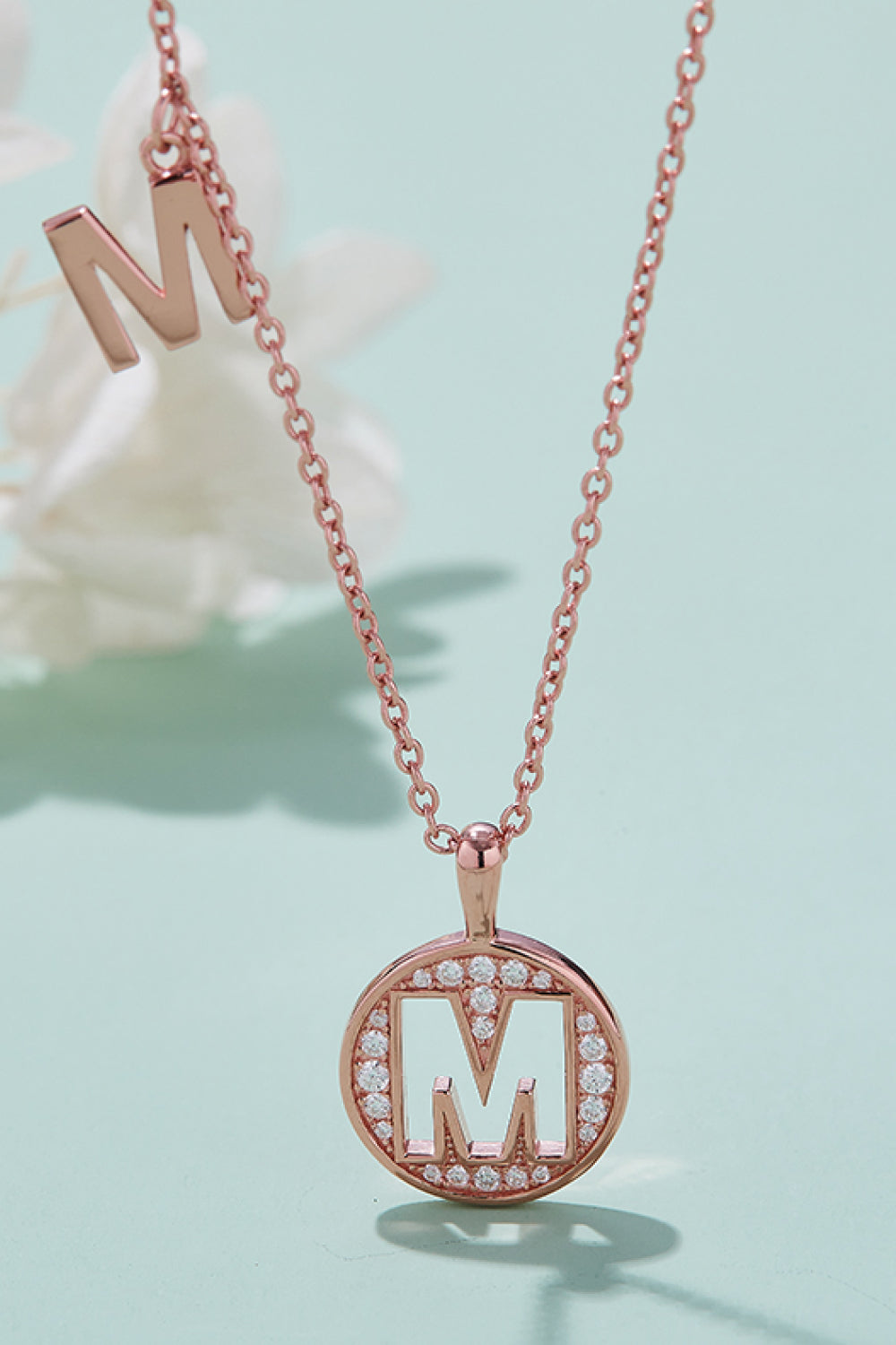 Moissanite K to T Pendant Necklace