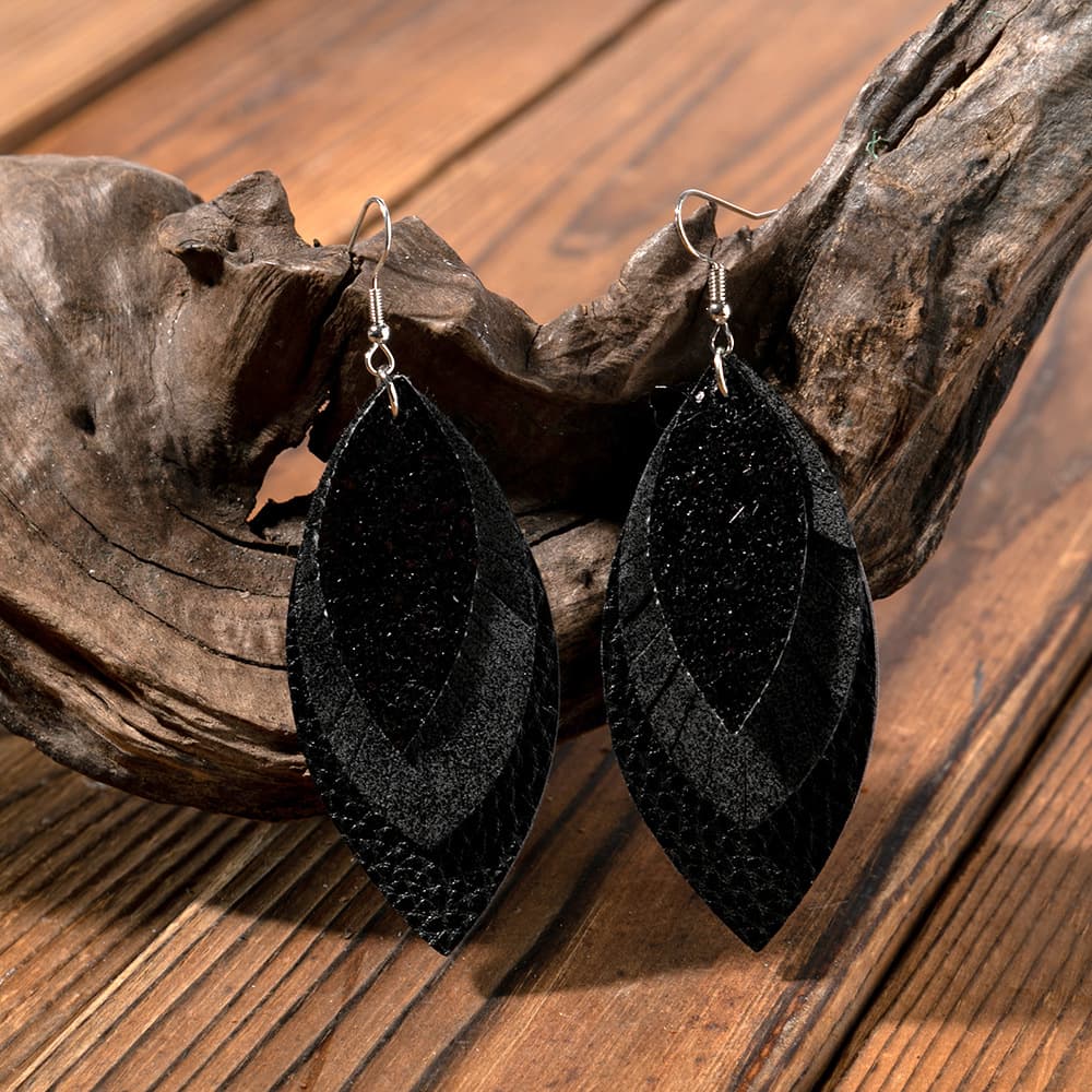 PU Leather Drop Earrings